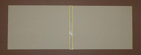 The Paper Sled kite - 2 sheets of paper taped together.