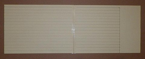 The Paper Sled kite - tail ribbons marked out.