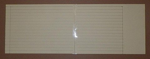 The Paper Sled kite - line drawn across ribbons.