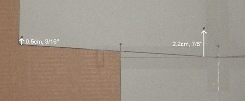 The Paper Sode kite - left-middle of sail – 2 dots marked. The Paper Sode kite - left-middle of sail – 2 dots marked.