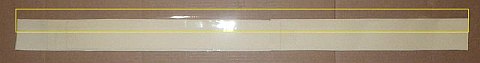 The Paper Sode kite - tape laid down over one long edge. The Paper Sode kite - tape laid down over one long edge.