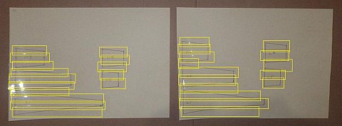 The Paper Sode kite - shapes taped.