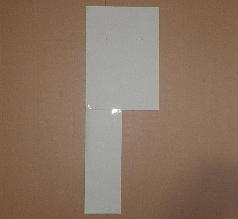 The Paper Sode kite - paper sheets folded. The Paper Sode kite - paper sheets folded.