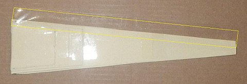 The Paper Sode kite - tape laid down over one long edge.