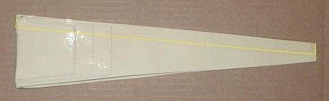 The Paper Sode kite - tape folded around long edge.