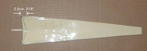 The Paper Sode kite - measured and lines drawn, on 1 spar piece.