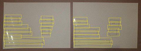 The Paper Sode kite - shapes taped.