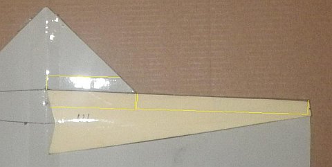 The Paper Sode kite - tape overhangs folded around.