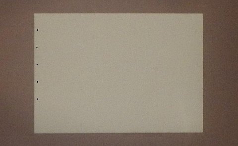 The Paper Sode kite - 5 dots marked, at 3cm (1 1/4”) intervals down from paper edge.