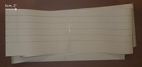 The Paper Sode kite - lines ruled through all the dots.