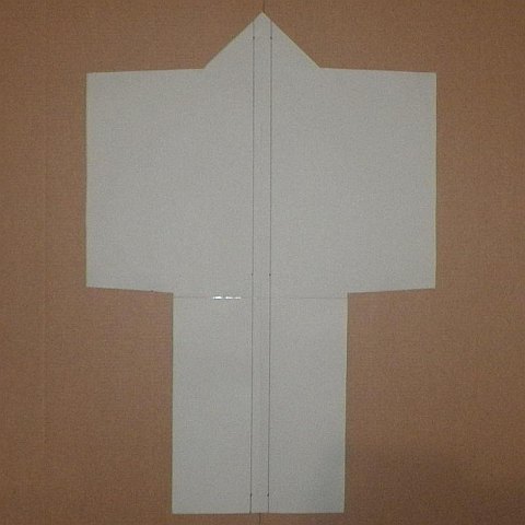 The Paper Sode kite - all vertical guide lines drawn. The Paper Sode kite - all vertical guide lines drawn.