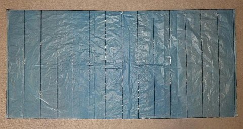 The Parachute kite - lower surface sheet cut.