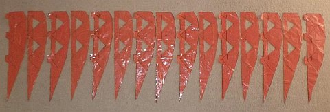 The Parachute kite - all the ribs of the parachute canopy.