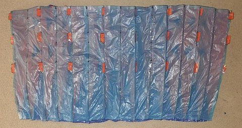 The Parachute kite - lower surface of the completed canopy.