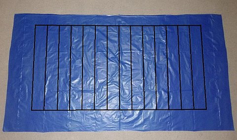 The Parachute kite - all lines marked.