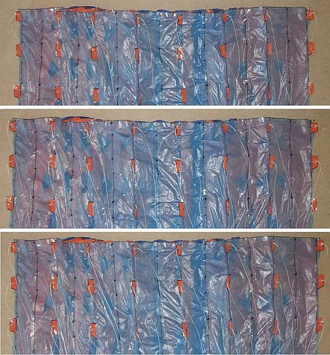 The Parachute kite - all bridle lines attached.