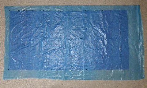 The Parachute kite - dots traced onto lower surface plastic.