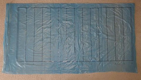 The Parachute kite - all lines marked.