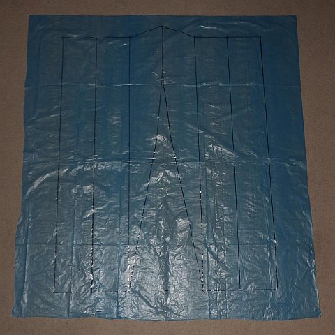 The Parafoil kite - lower Surface lines drawn.