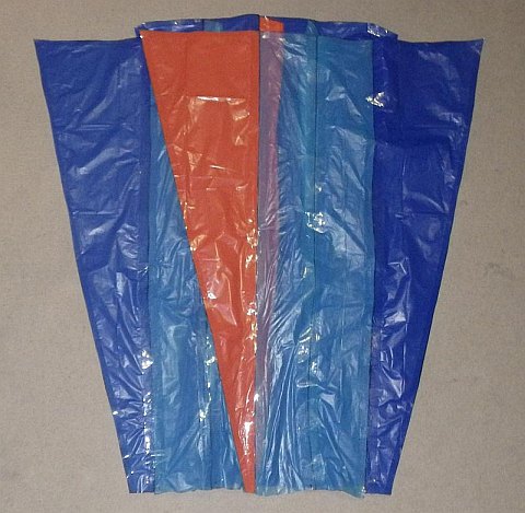 The Parafoil kite - The entire Lower Surface attached.