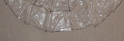 The Parasail kite - more attachment points tied.