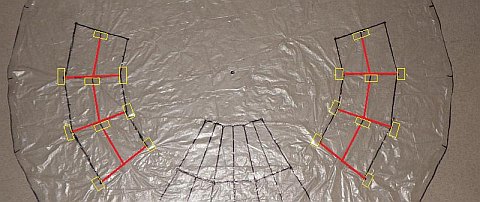 The Parasail kite - side vents taped. The Parasail kite - side vents taped.