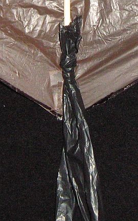 The 1-Skewer Rokkaku - attching the tail.