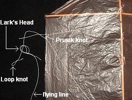 Attaching the flying line to the bridle