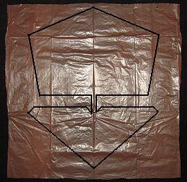 The 1-Skewer Roller - complete sail outline marked on plastic The 1-Skewer Roller - complete sail outline marked on plastic