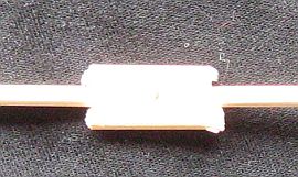 The 1-Skewer Roller - close-up of the vertical spar join The 1-Skewer Roller - close-up of the vertical spar join