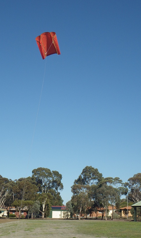 MBK Soft Sled kite in flight
