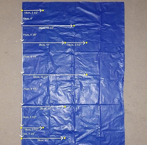 The Octopus kite - measured and dots marked. The Octopus kite - measured and dots marked.