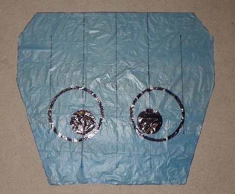 The Octopus kite - the completed Octopus eyes. The Octopus kite - the completed Octopus eyes.