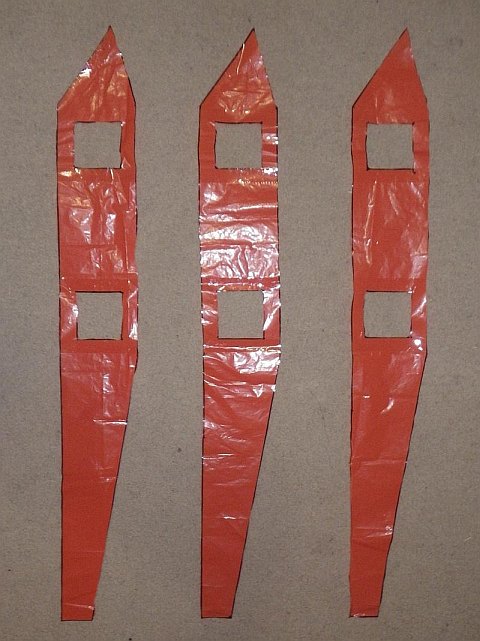 The Octopus kite - all 3 middle ribs.