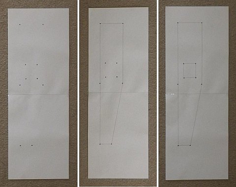 The Octopus kite - side rib template: dots, +outline, +vent.