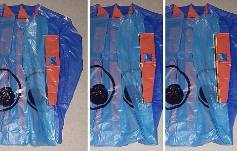 The Octopus kite - side rib taped in.