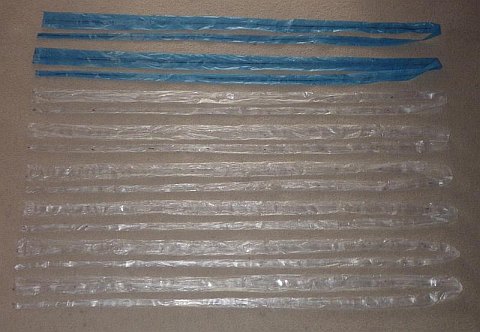 The Octopus kite - all 8 plastic tail tubes completed.