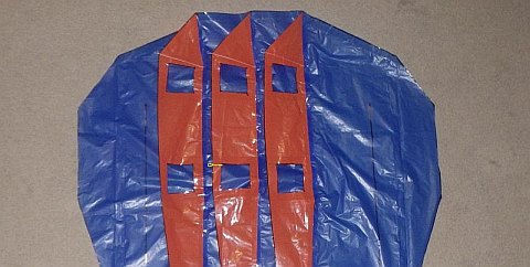The Octopus kite - where to add the extra bridle attachment point.
