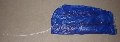 The Octopus kite - kite folded down center-line.