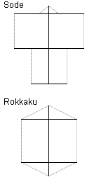 Here are diagrams of 2 Japanese kites - the Sode and the Rokkaku.