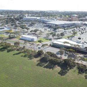 KAP image of the Noarlunga Centre shopping complex, taken from a field to the south. KAP image of the Noarlunga Centre shopping complex, taken from a field to the south.