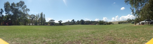 Panoramic shot of the locale from the kite-flier's perspective.