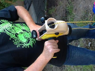 Where the line runs (bag off for clarity)