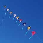 Kite parts - a train of diamonds. Kite parts - a train of diamonds.