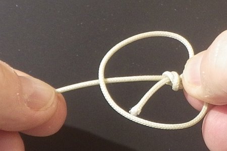 Lark's Head Knot - step 2
