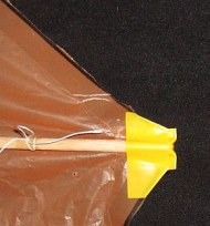 The Dowel Barn Door - horizontal spar cap close-up. The Dowel Barn Door - horizontal spar cap close-up.