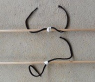 Spreader attachment ties for the Dowel Delta kite.