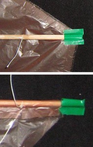 The Dowel Dopero - close-up of a spar tip cap. The Dowel Dopero - close-up of a spar tip cap.