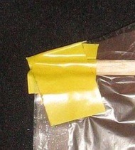 The Dowel Rokkaku - close-up of tip cap tape The Dowel Rokkaku - close-up of tip cap tape