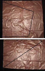 The Dowel Roller - template shape marked on plastic bag. The Dowel Roller - template shape marked on plastic bag.